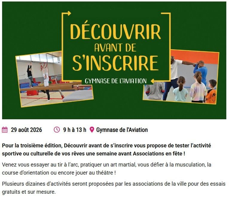 découvrir avant de s'inscrire